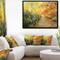 Designart - Beautiful Fall Forest - Landscape Art Print Canvas in Black Frame